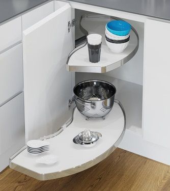 HAFELE VAUTH-SAGEL CORNERSTONE SWING CORNER PULL OUT SHELVING UNIT for 1000mm BASE/600mm DOOR - UNHANDED, 542.05.293
